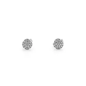 0.17ctw Diamond Cluster Earrings - White Gold