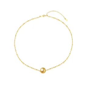 18k Gold South Sea Golden Pearl Necklace KN00126