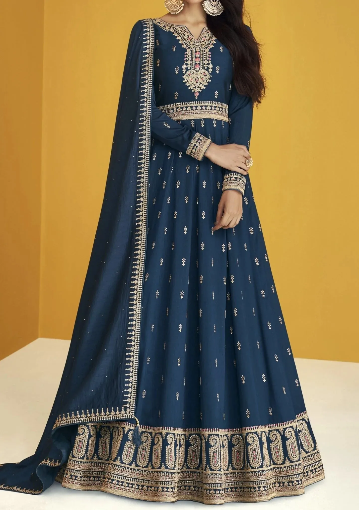 Aashirwad Designer Heerva Party Wear Anarkali Suit