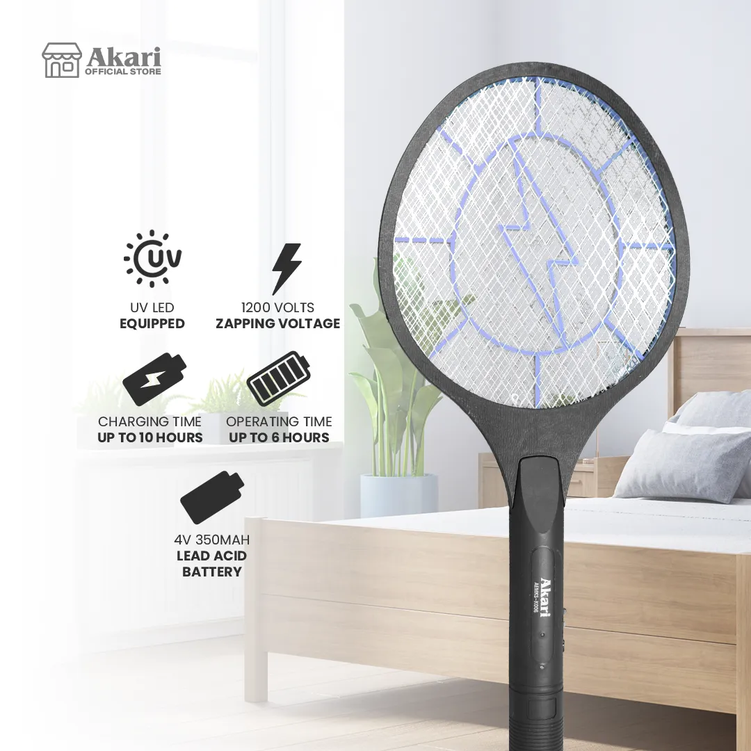 Akari B1T1: Electric UV Mosquito Swatter w/ retractable plug