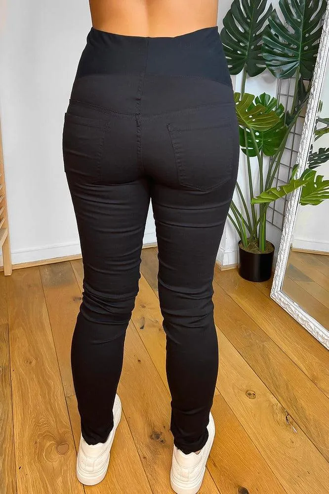 All Black Bump Cover Maternity Jeans