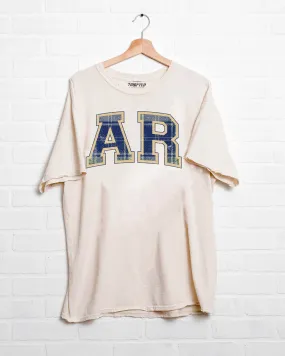 AR Plaid Arch (Gold Outline) Off White Thrifted Tee