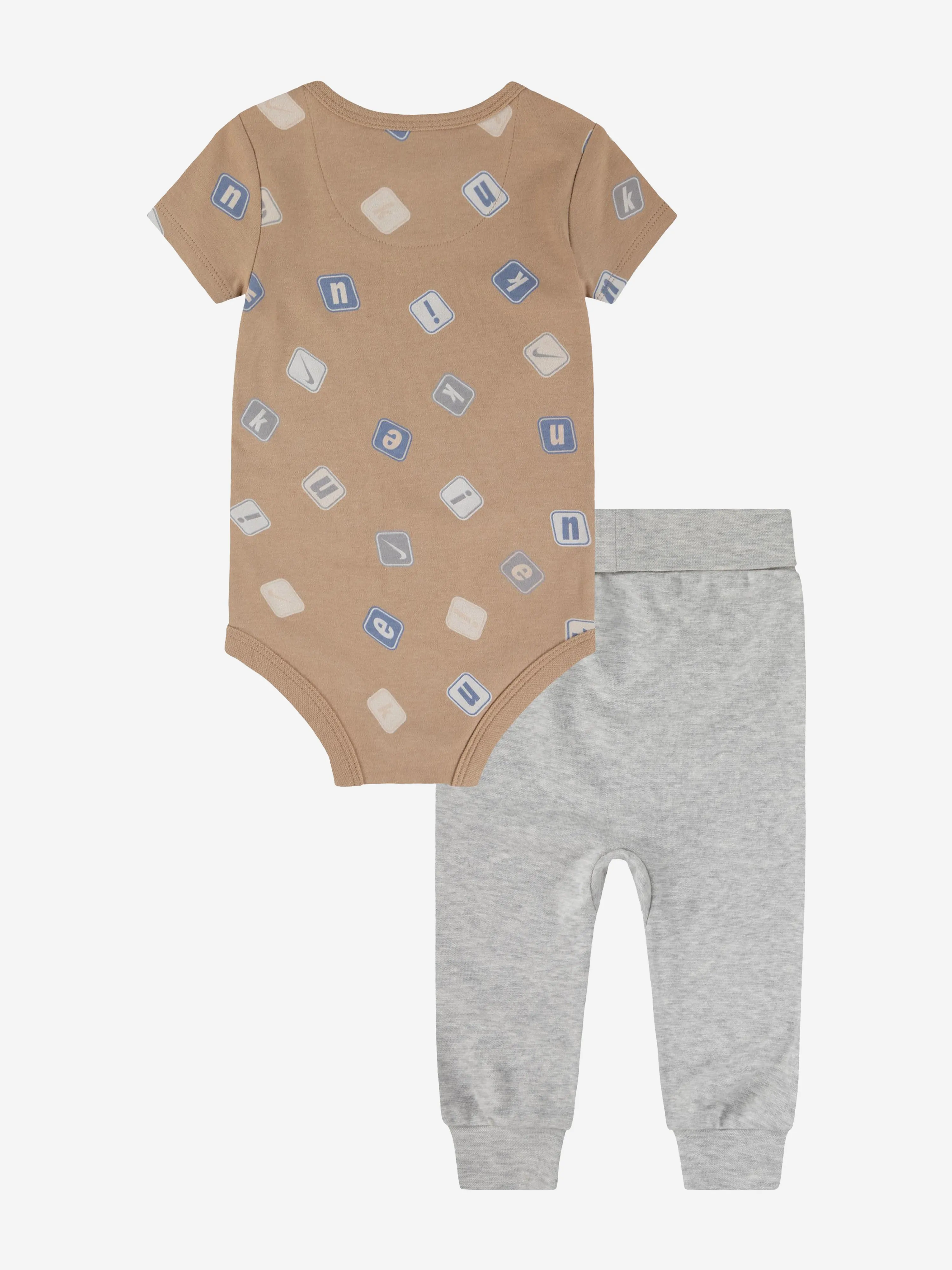 Baby AOP Bodysuit And Leggings Set in Beige