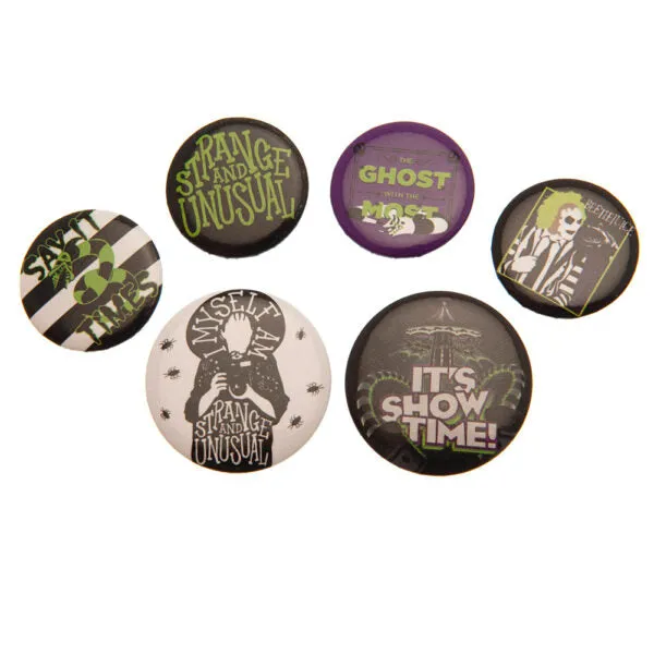 Beetlejuice Button Badge Set