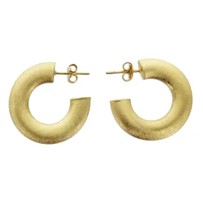 Betty Carre Brushed Gold Hoop Earrings