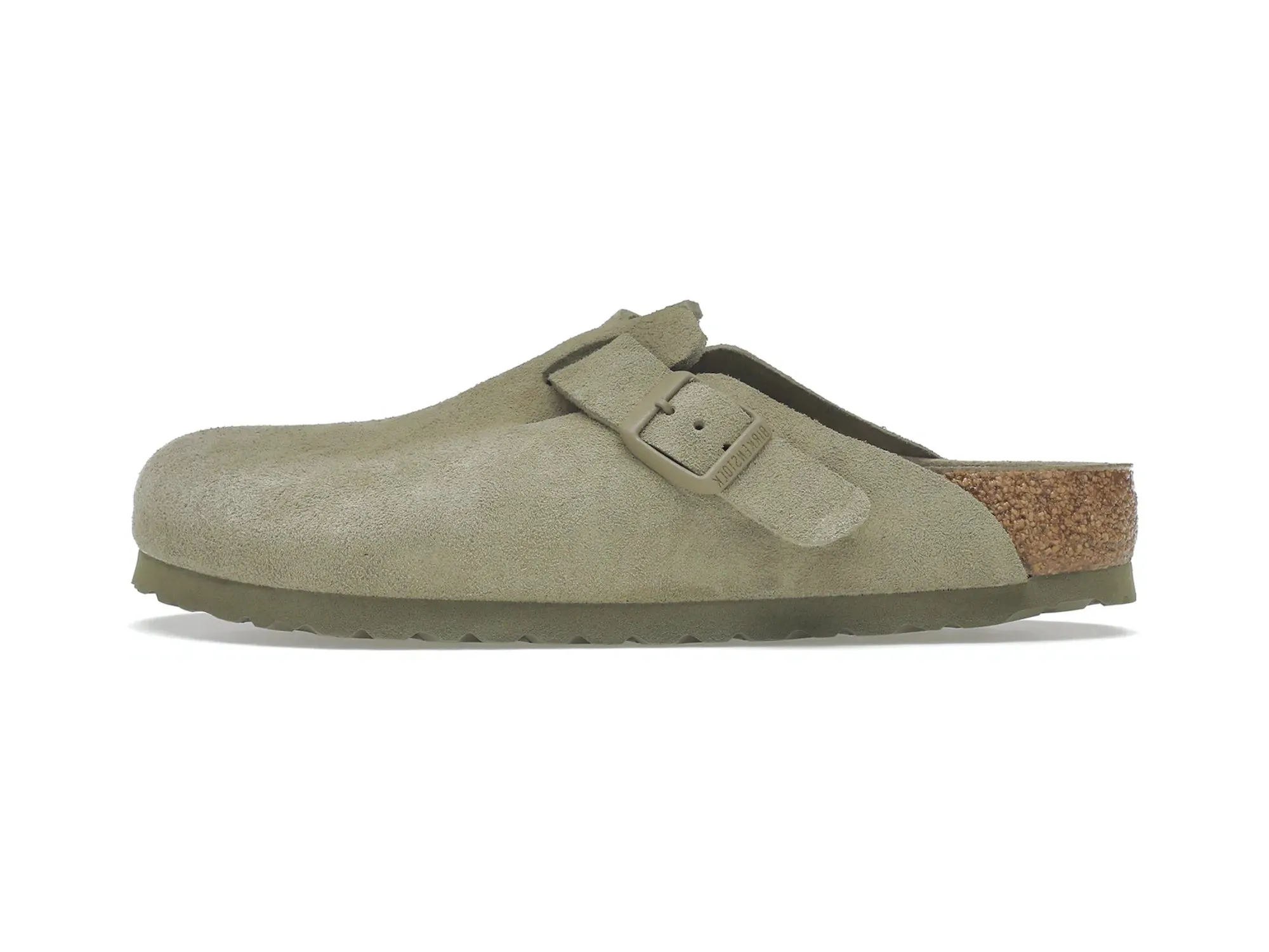 Birkenstock Boston "Soft Footbed Suede Faded Khaki"