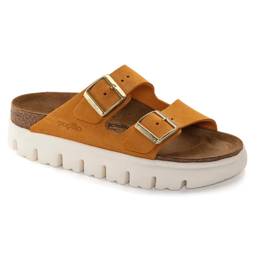 Birkenstock Women's Arizona Chunky Suede Leather (Apricot)