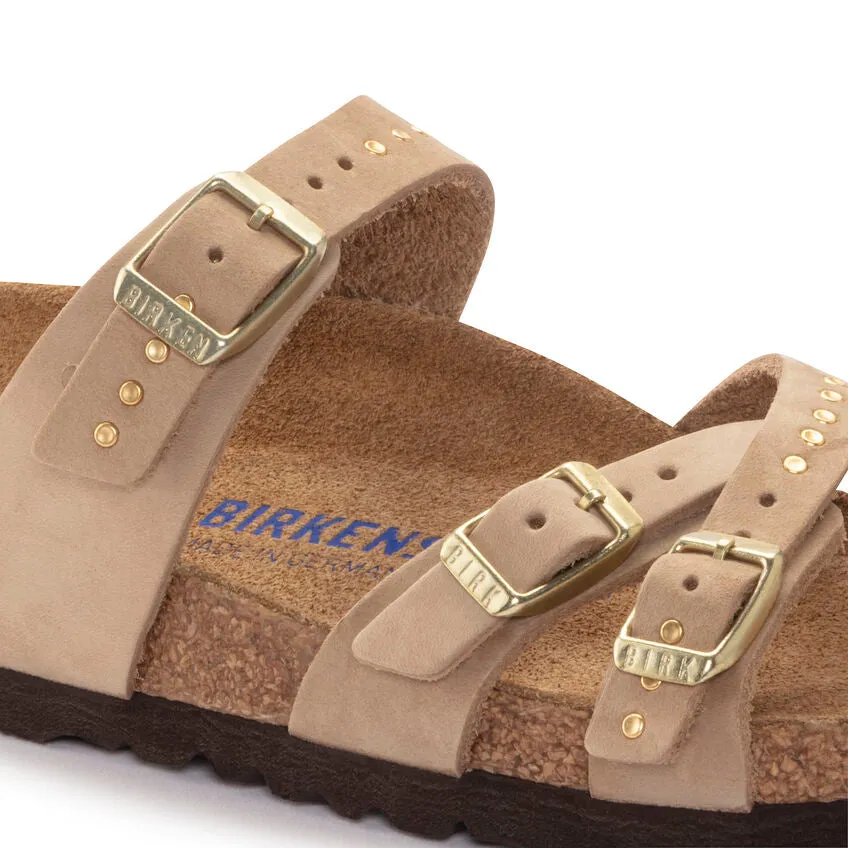 Birkenstock Women's Franca Soft Footbed Nubuck Leather (Sandcastle)