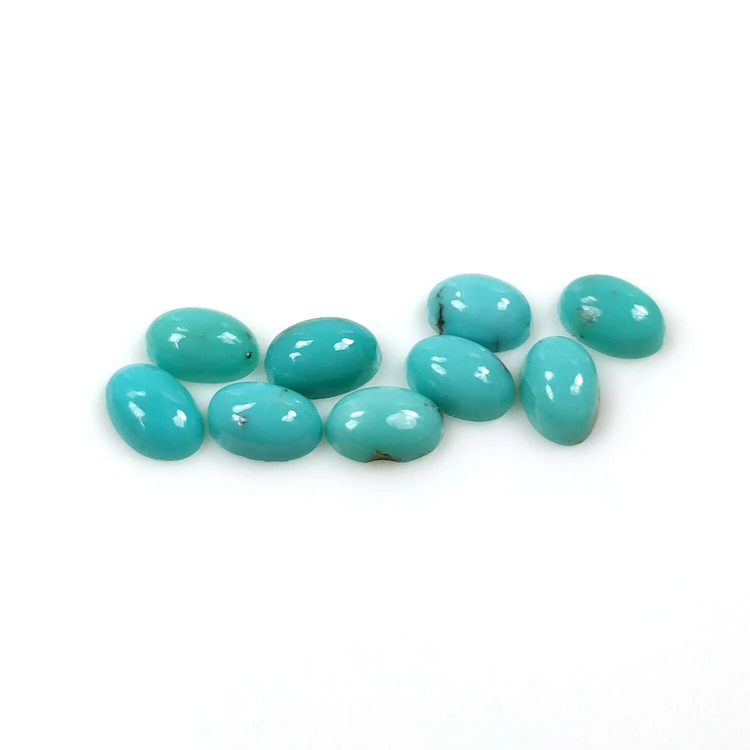 BLUE ARIZONA Kingman TURQUOISE Gemstone Cabochon : 3.50cts Natural Untreated Turquoise Oval Shape 6*4mm 9pcs