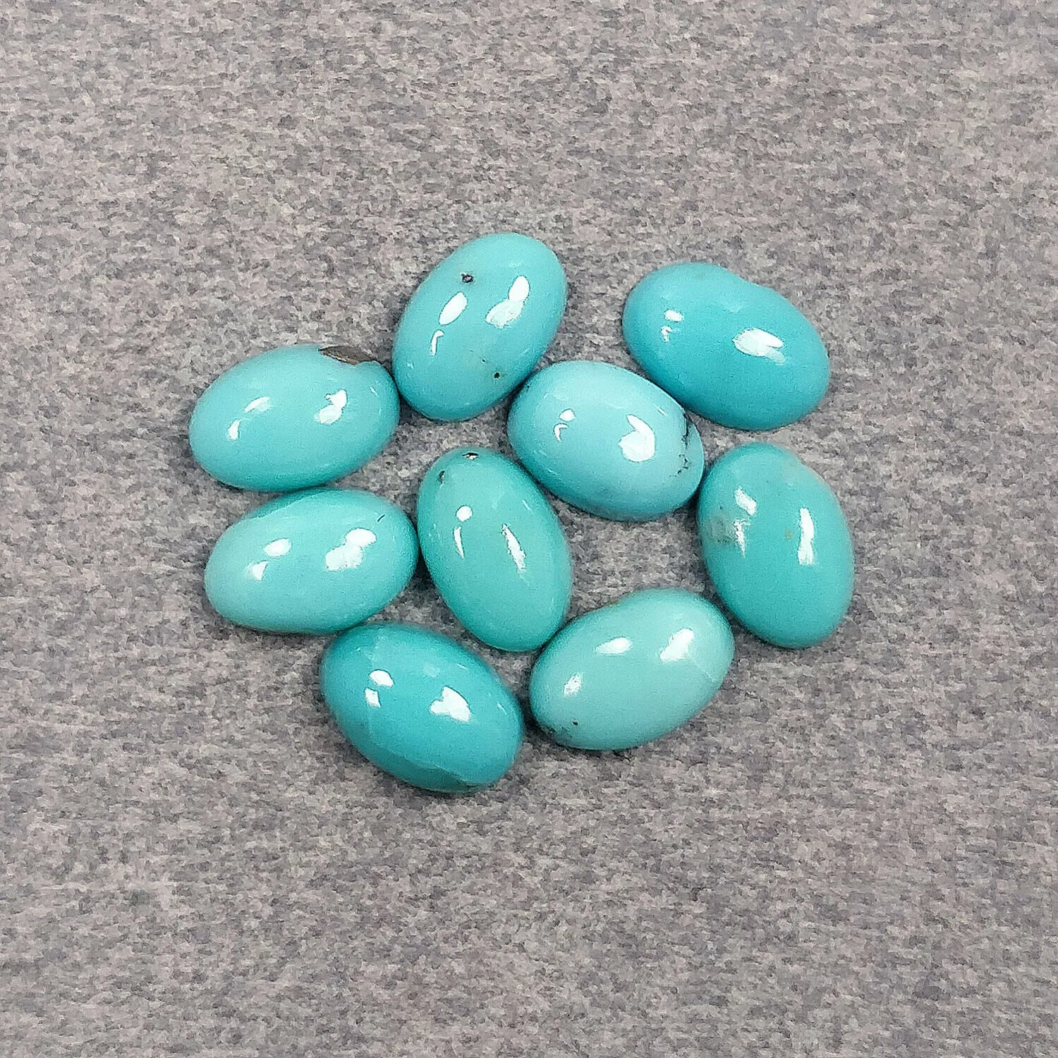 BLUE ARIZONA Kingman TURQUOISE Gemstone Cabochon : 3.50cts Natural Untreated Turquoise Oval Shape 6*4mm 9pcs