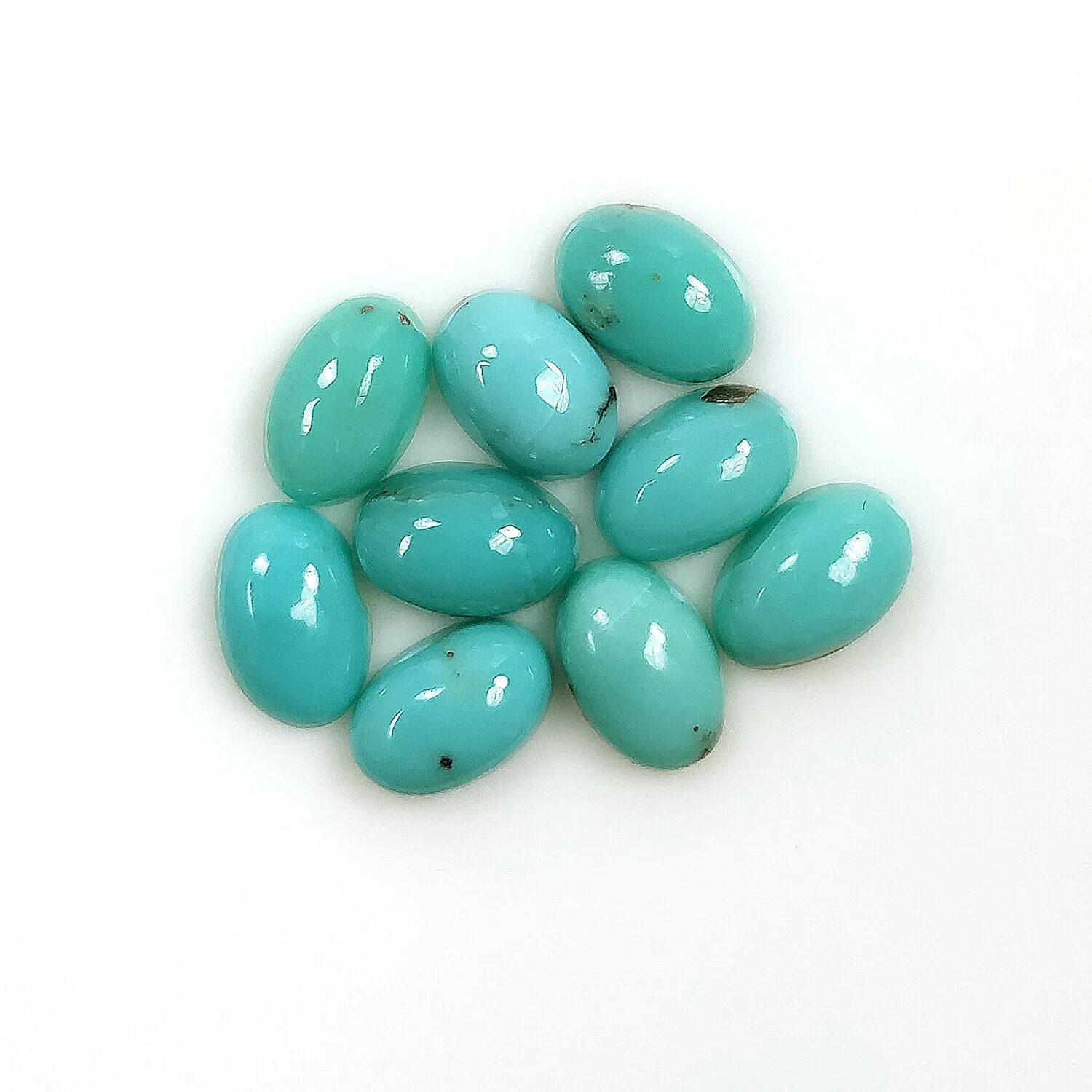 BLUE ARIZONA Kingman TURQUOISE Gemstone Cabochon : 3.50cts Natural Untreated Turquoise Oval Shape 6*4mm 9pcs