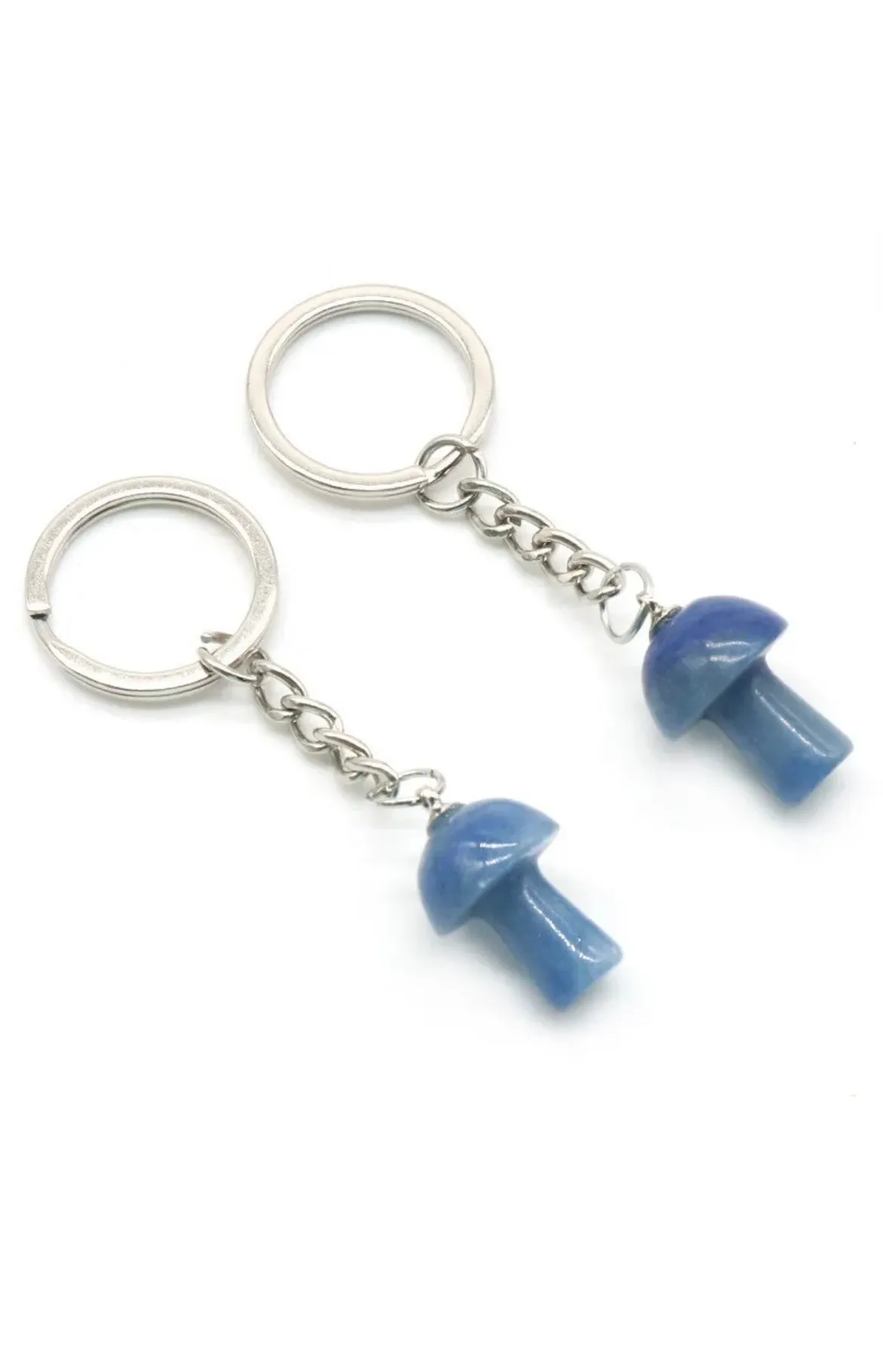 Blue Aventurine Mushroom Keychain