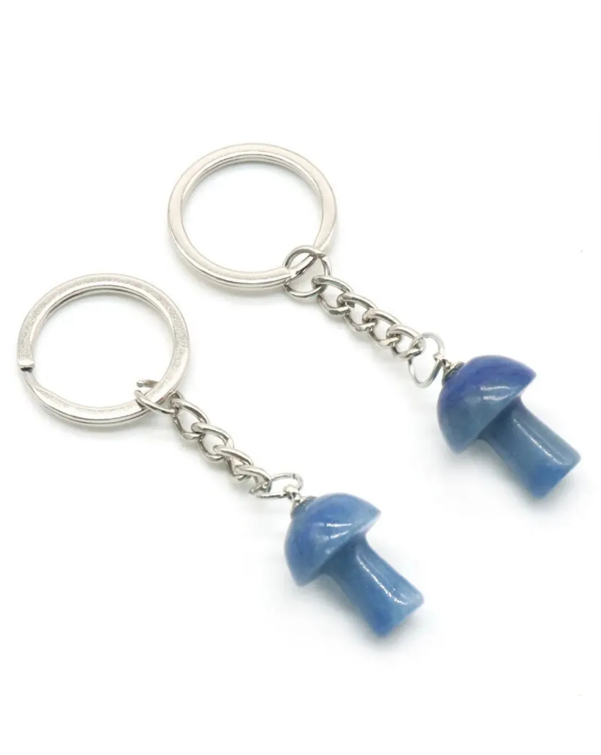 Blue Aventurine Mushroom Keychain