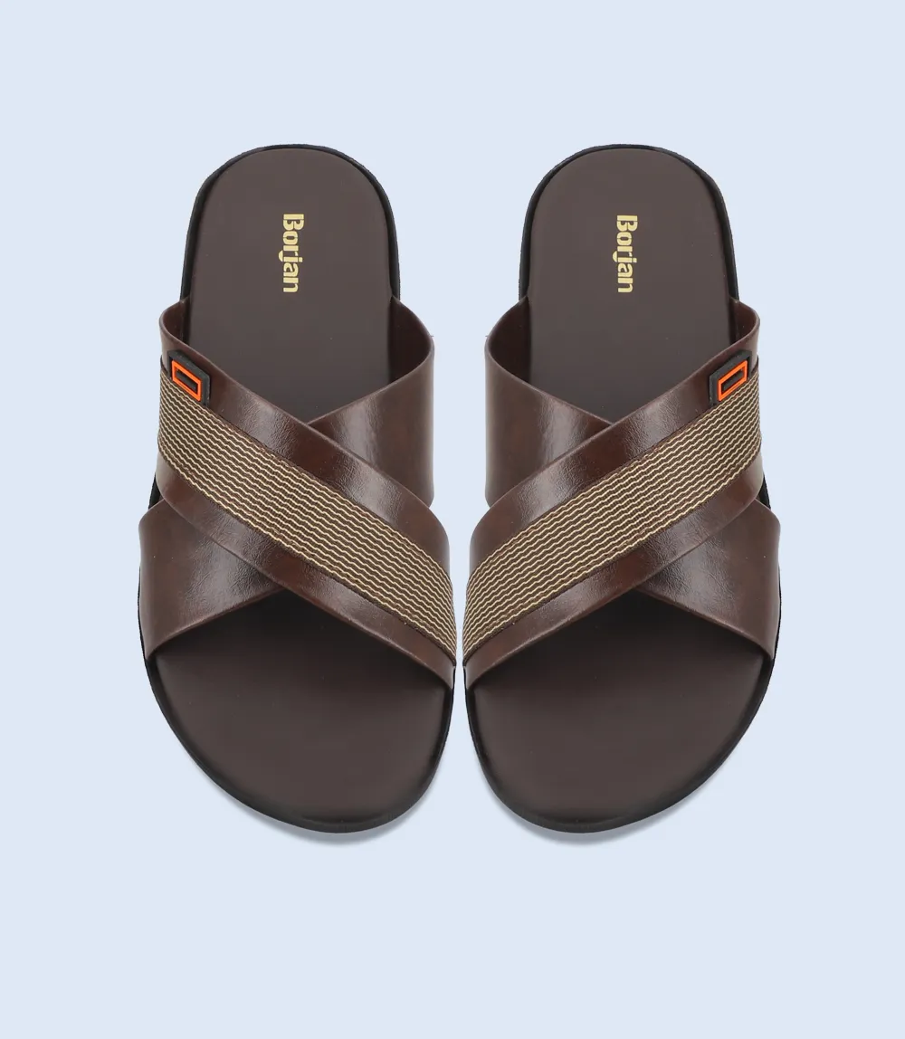 BM5551-BROWN-Men Slipper