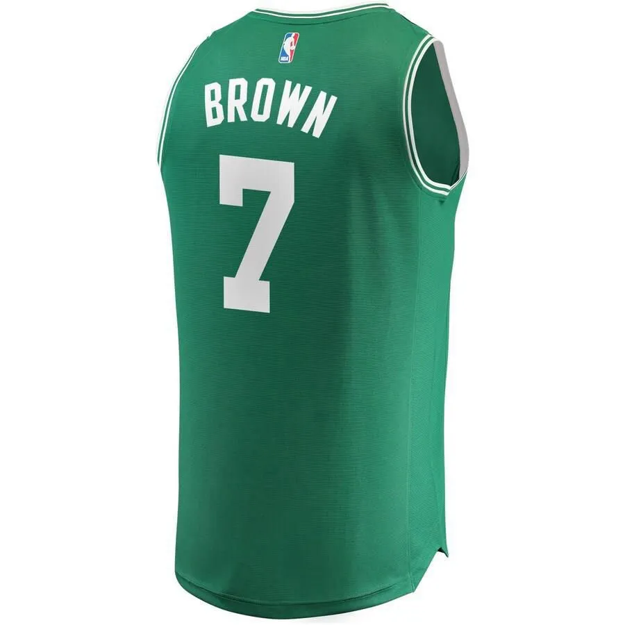 Boston Celtics Jaylen Brown Fanatics Branded Replica Fast Break Icon Jersey Mens - Green | Ireland J7722Z3