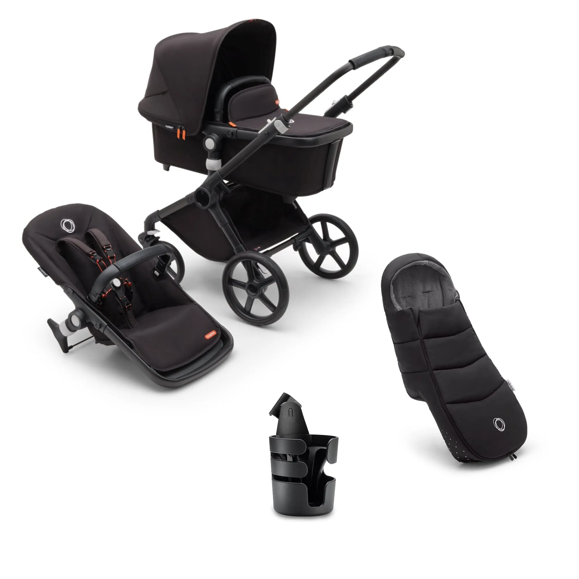 Bugaboo Fox Cub Essential Bundle - Black/Midnight Black/Midnight Black