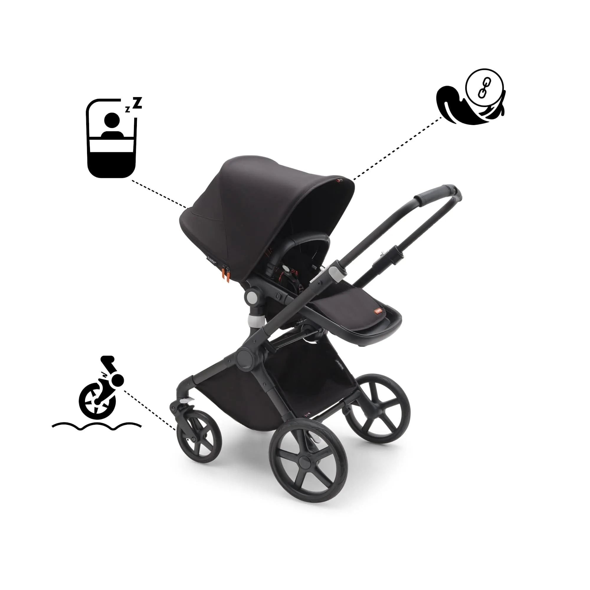 Bugaboo Fox Cub Essential Bundle - Black/Midnight Black/Midnight Black