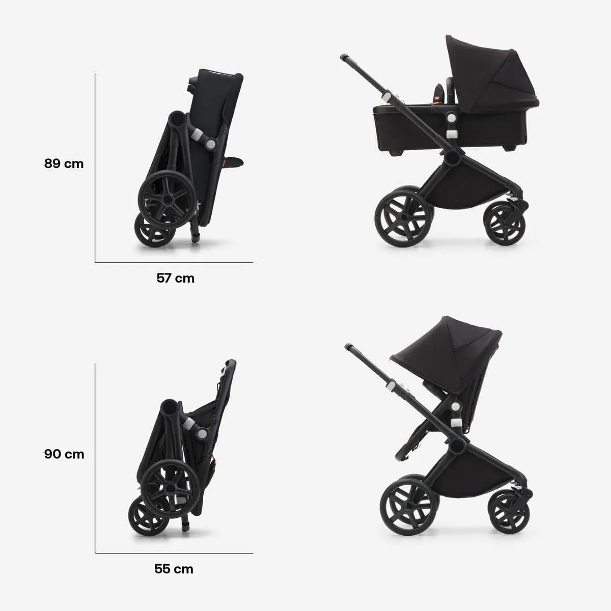 Bugaboo Fox Cub Essential Bundle - Black/Midnight Black/Midnight Black