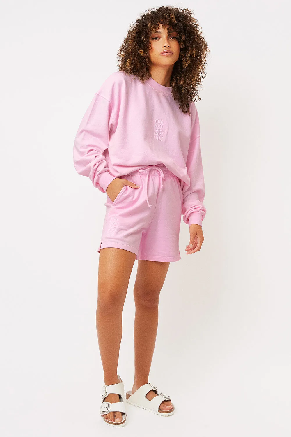 Burl High Waist Sweat Short - Love Pink