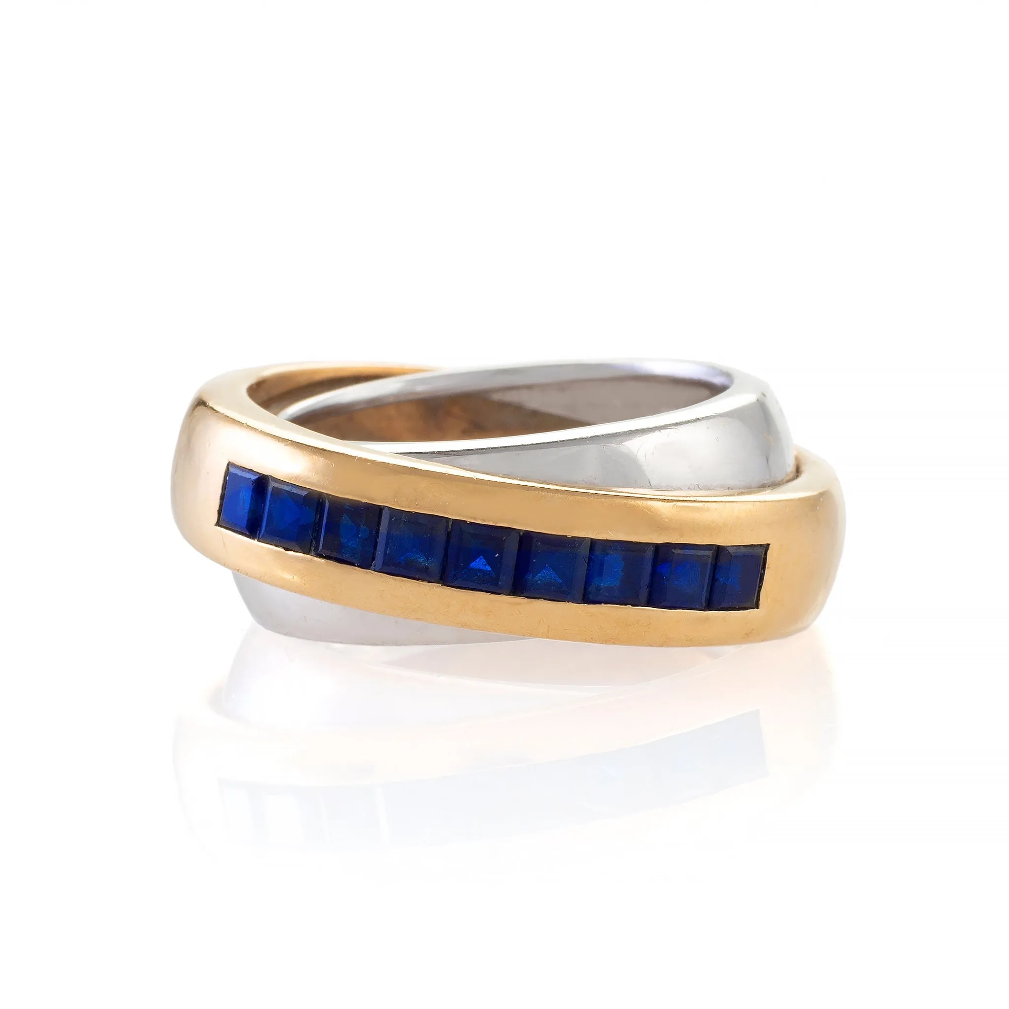 Cartier Sapphire Double Band Ring