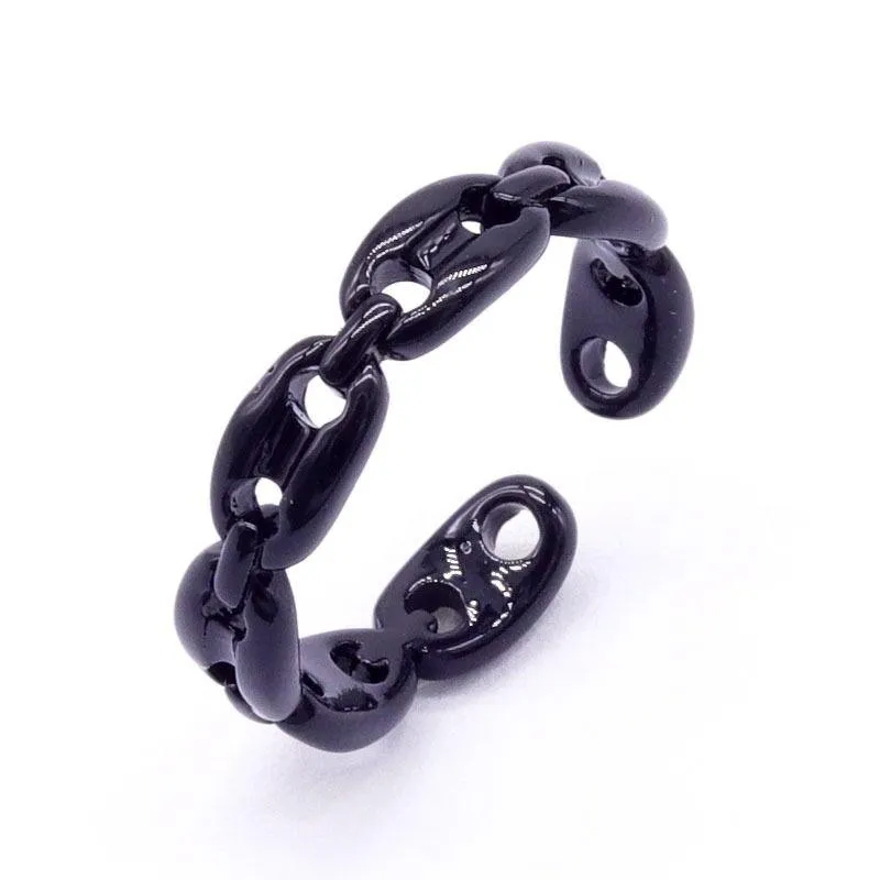 Chain Link Enamel Ring