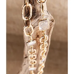 Charlie Paige Chain Links with Crystal - Gold