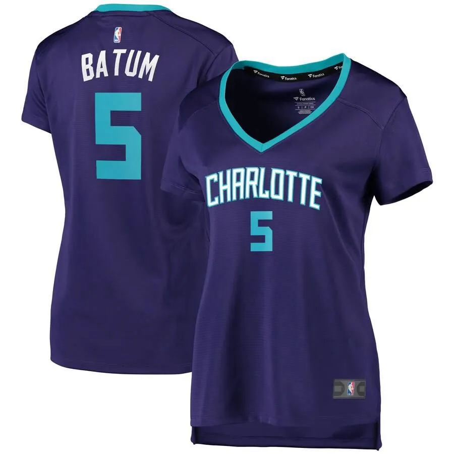 Charlotte Hornets Nicolas Batum Fanatics Branded Replica Fast Break Player Statement Jersey Womens - Purple | Ireland J6180S8