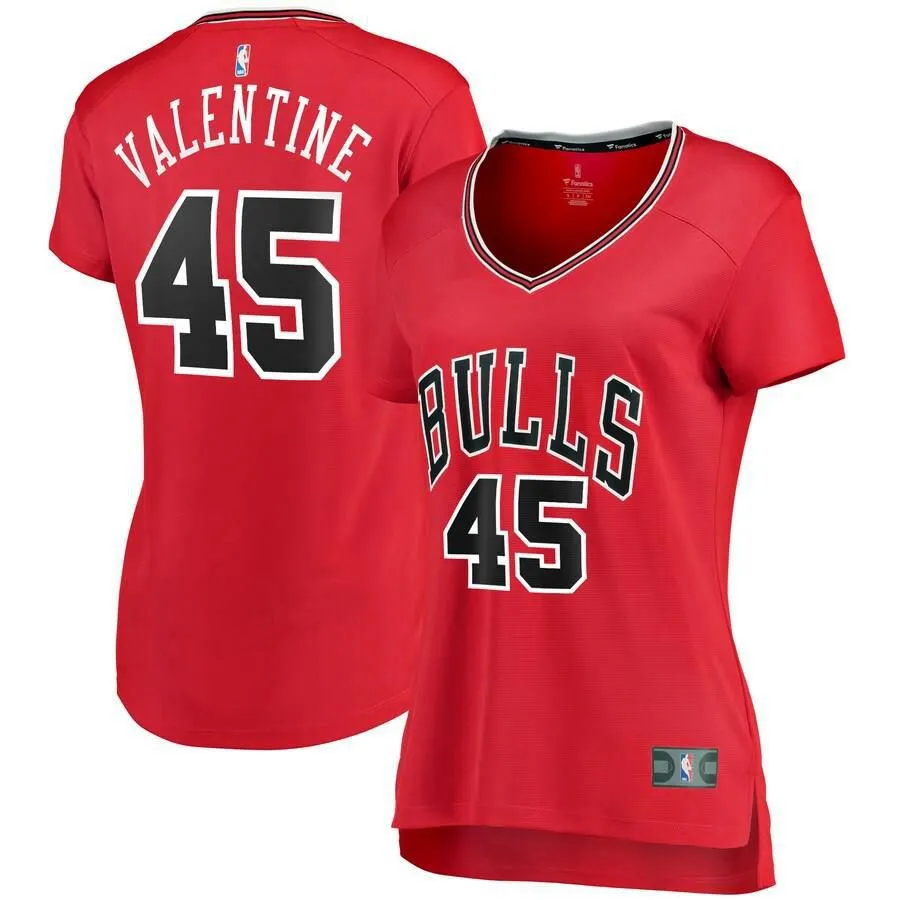 Chicago Bulls Denzel Valentine Fanatics Branded Fast Break Player Icon Jersey Womens - Red | Ireland P0192X6