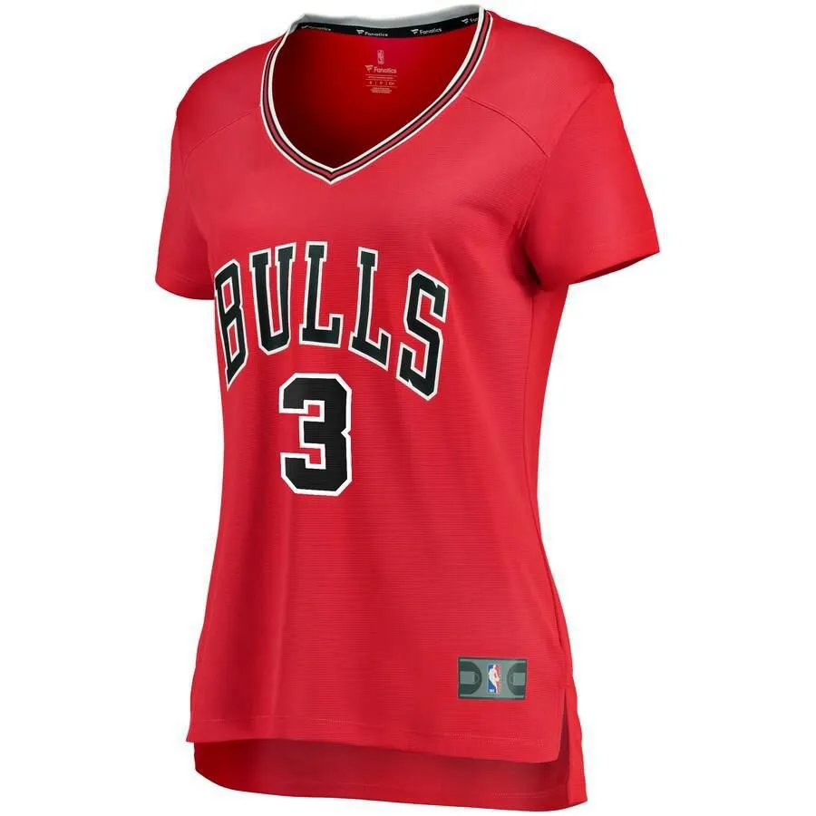 Chicago Bulls Shaquille Harrison Fanatics Branded Fast Break Player Icon Jersey Womens - Red | Ireland N7822Z6