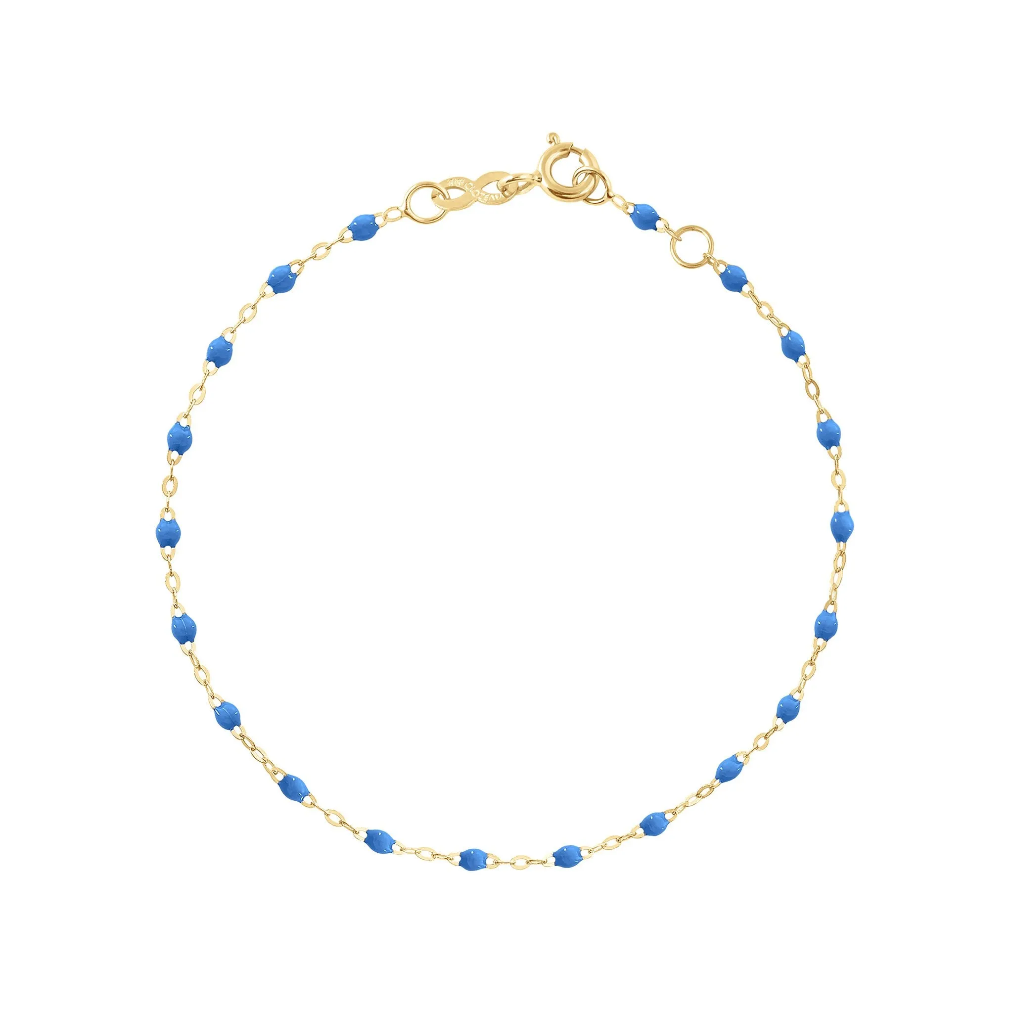 Classic Gigi Blue bracelet, Yellow Gold, 6.7"