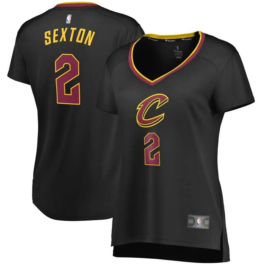 Cleveland Cavaliers Collin Sexton Fanatics Branded Replica Fast Break Player Statement Jersey Womens - Black | Ireland L4973R8