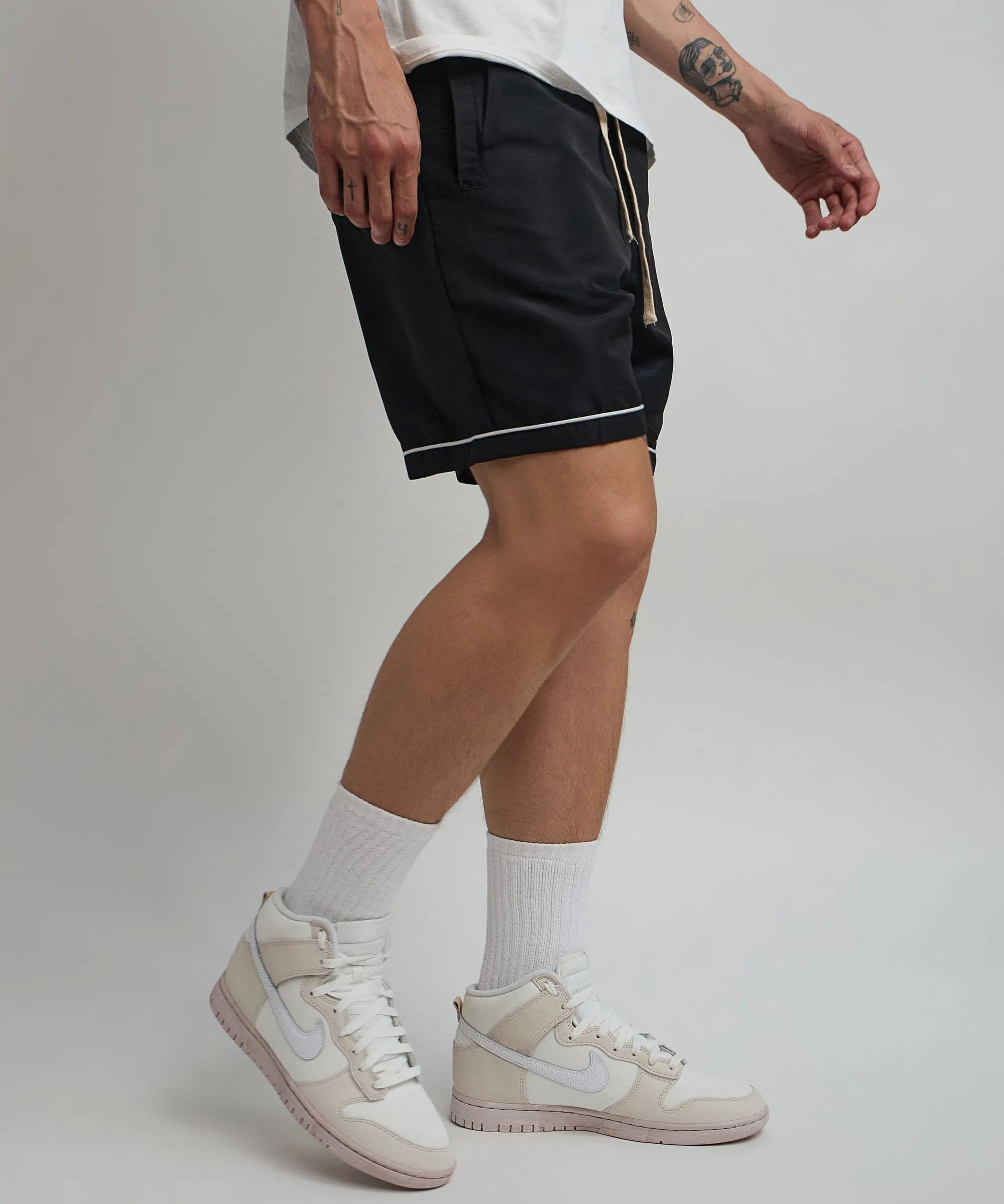 Clubmaster Embroidered Shorts - Black