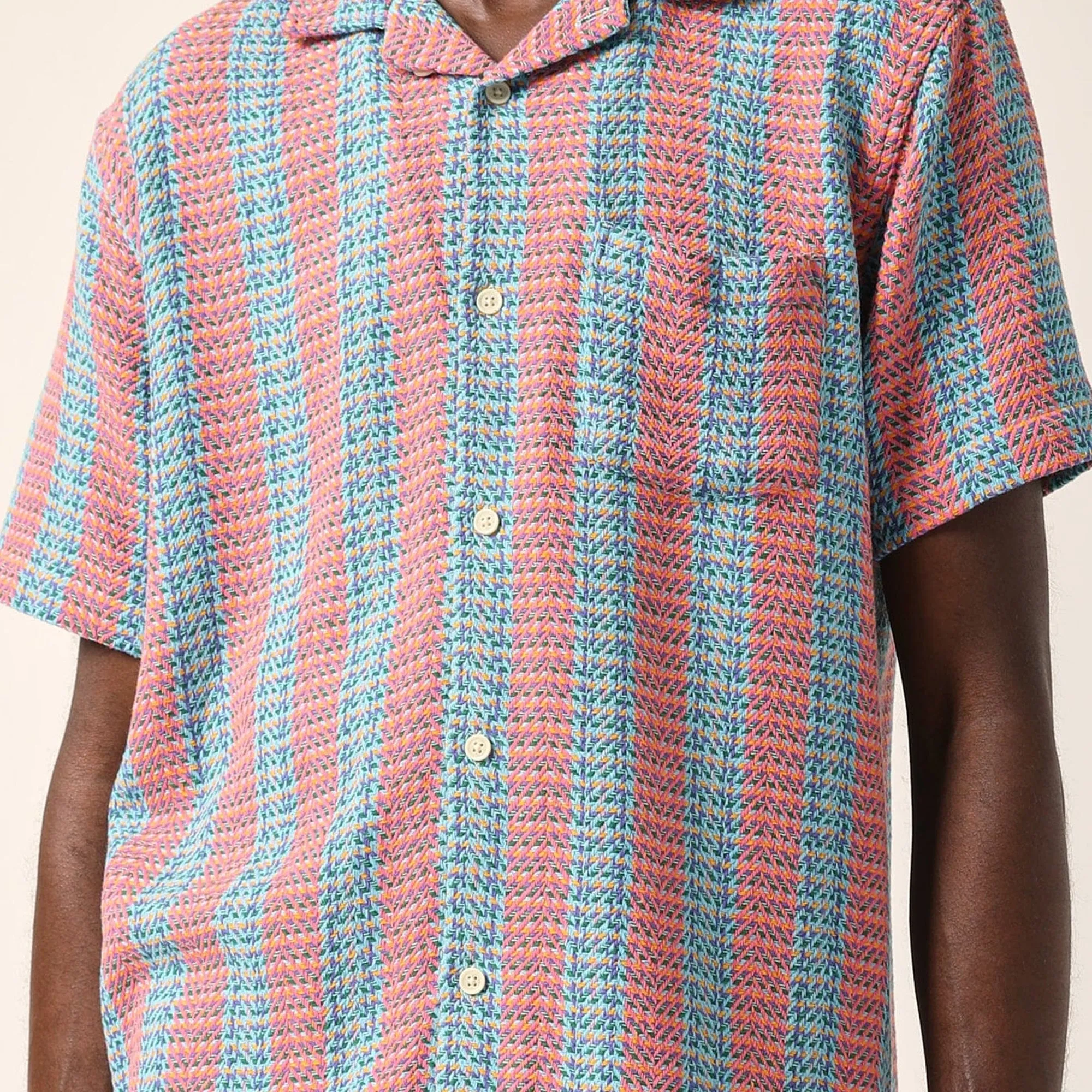 Corridor Mens Acis Plaid Iris SS Camp Tee