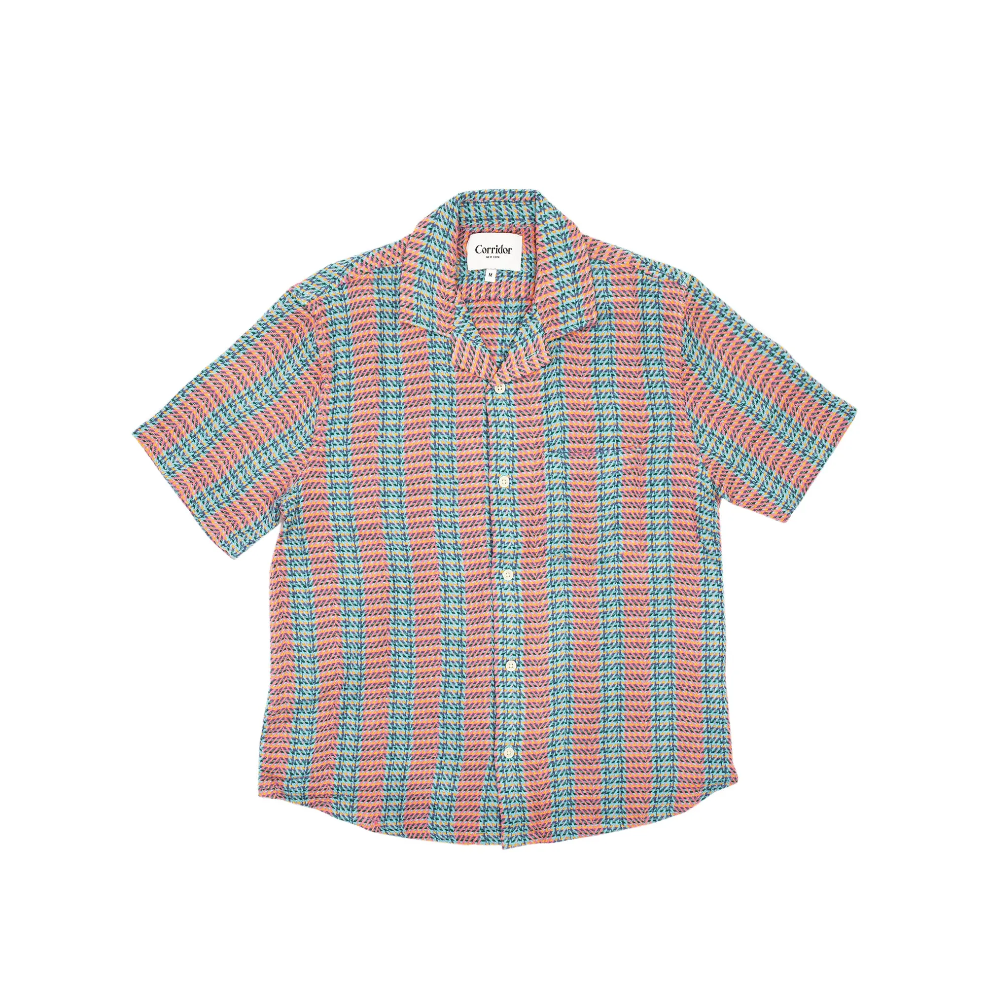 Corridor Mens Acis Plaid Iris SS Camp Tee