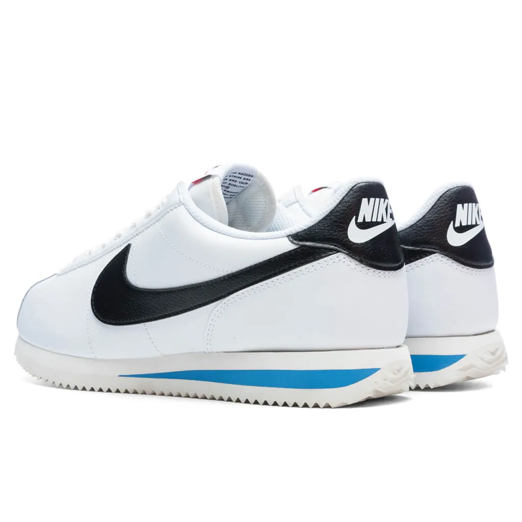 Cortez 23 - White/Black/Light Photon Blue