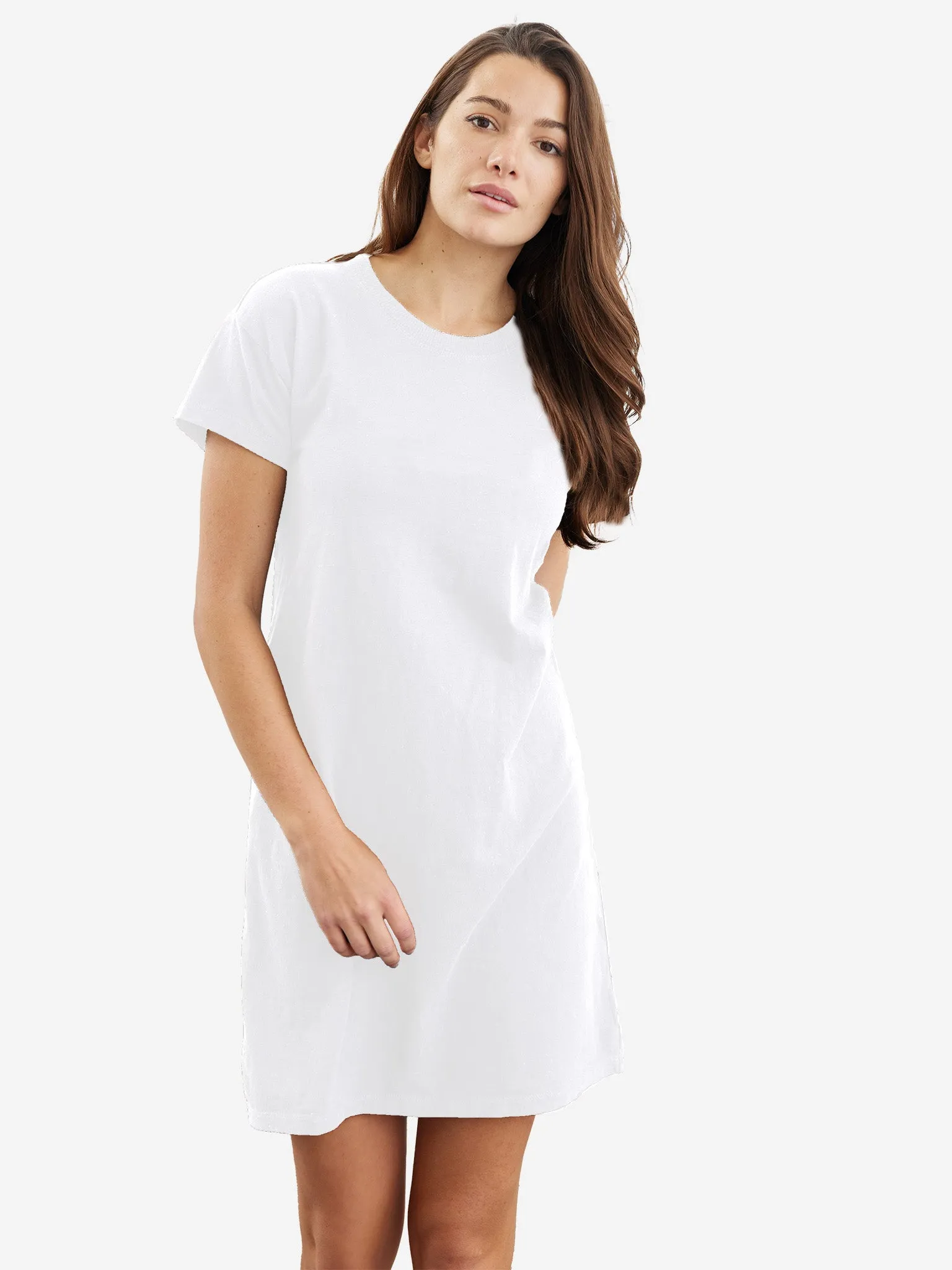 Crew Slub Tee Shirt Dress