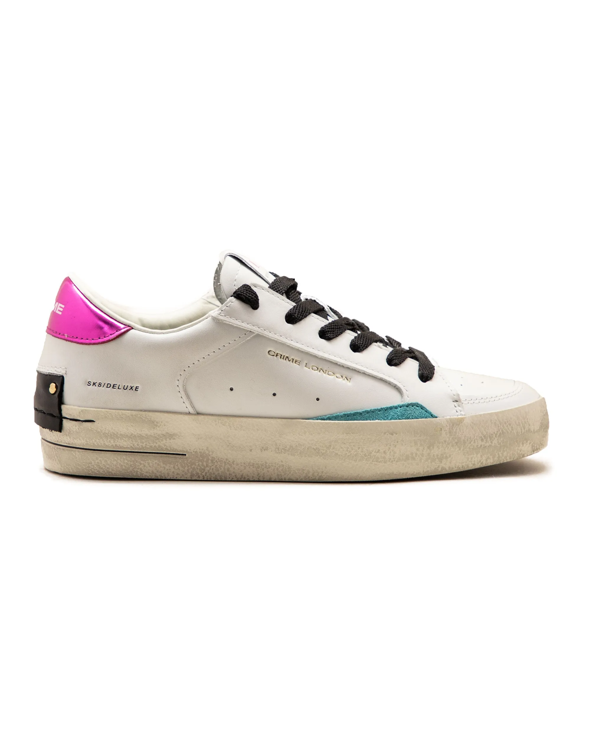 Crime London SK8 Deluxe Bianco Fuxia