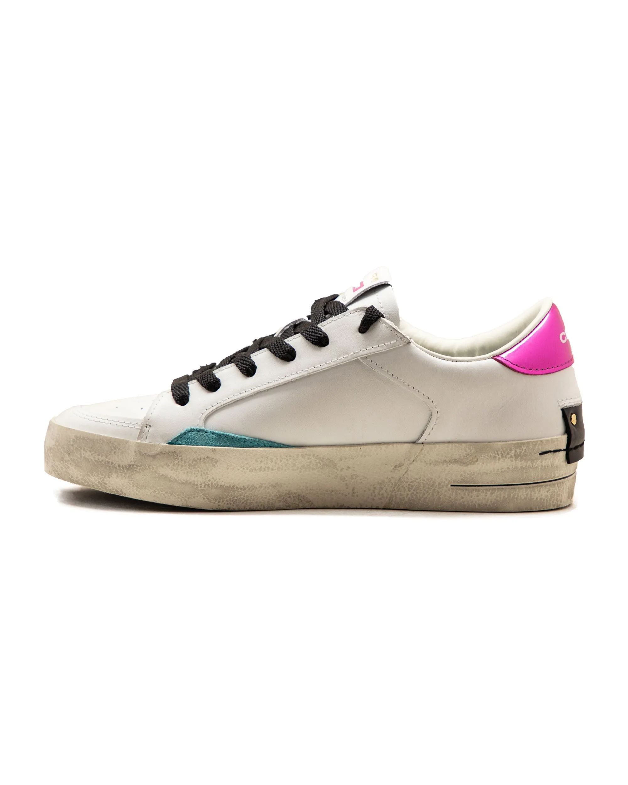 Crime London SK8 Deluxe Bianco Fuxia