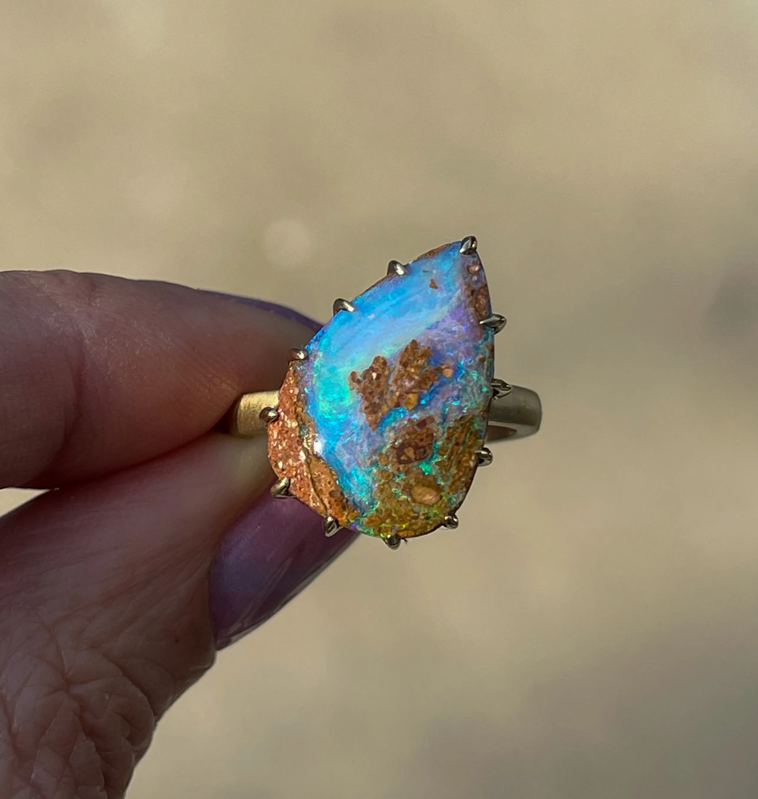 Crystal Cay Australian Opal Ring