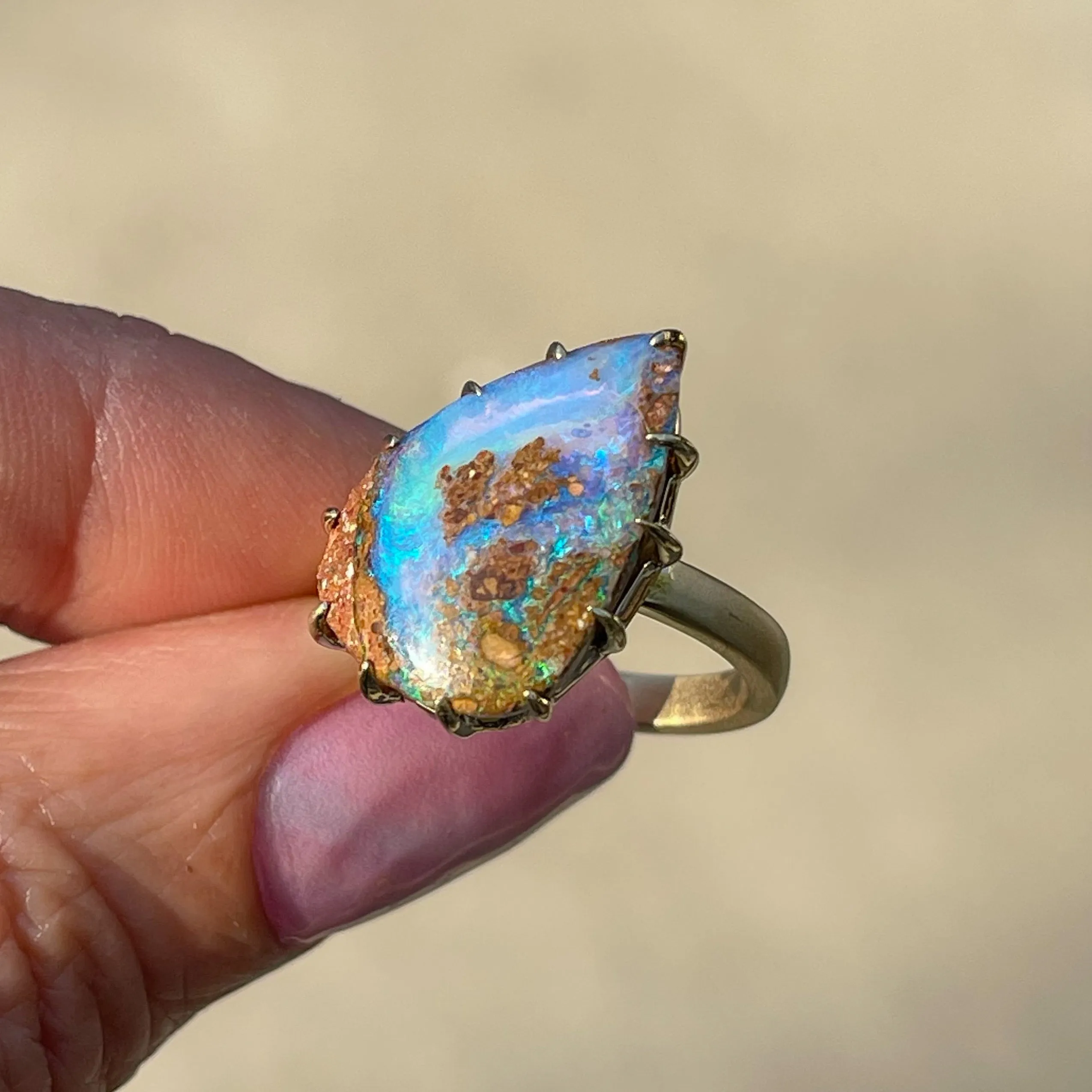 Crystal Cay Australian Opal Ring