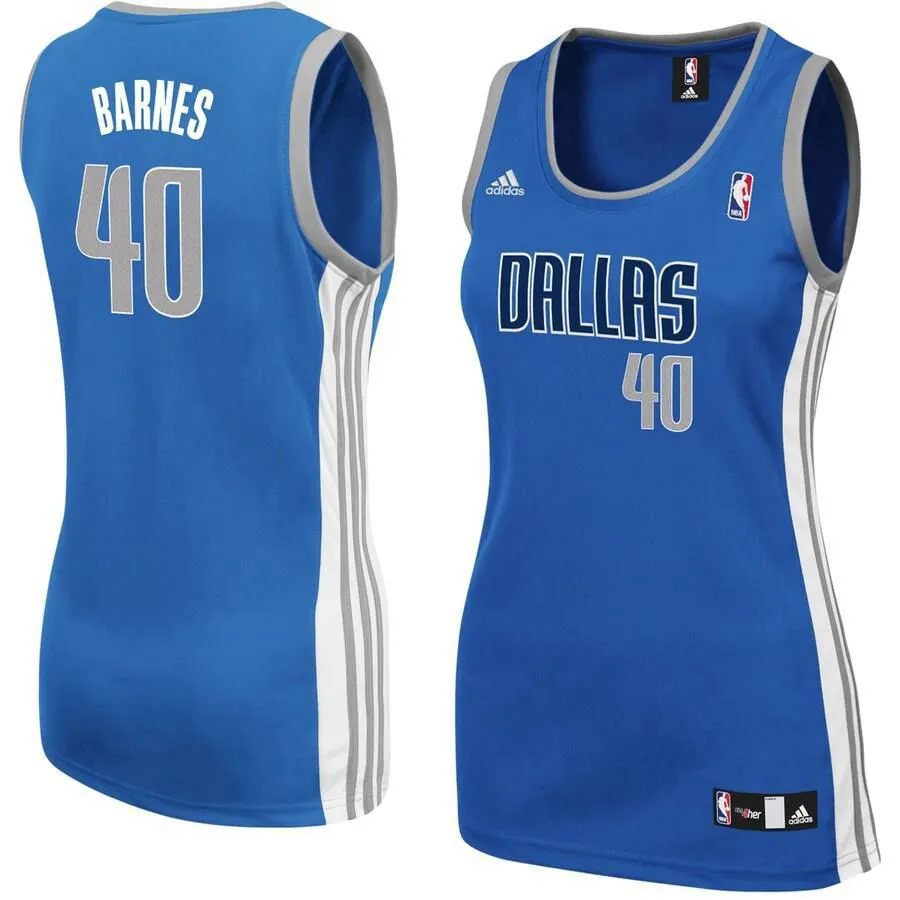 Dallas Mavericks Harrison Barnes Adidas Replica Road Jersey Womens - Blue | Ireland P2081C7