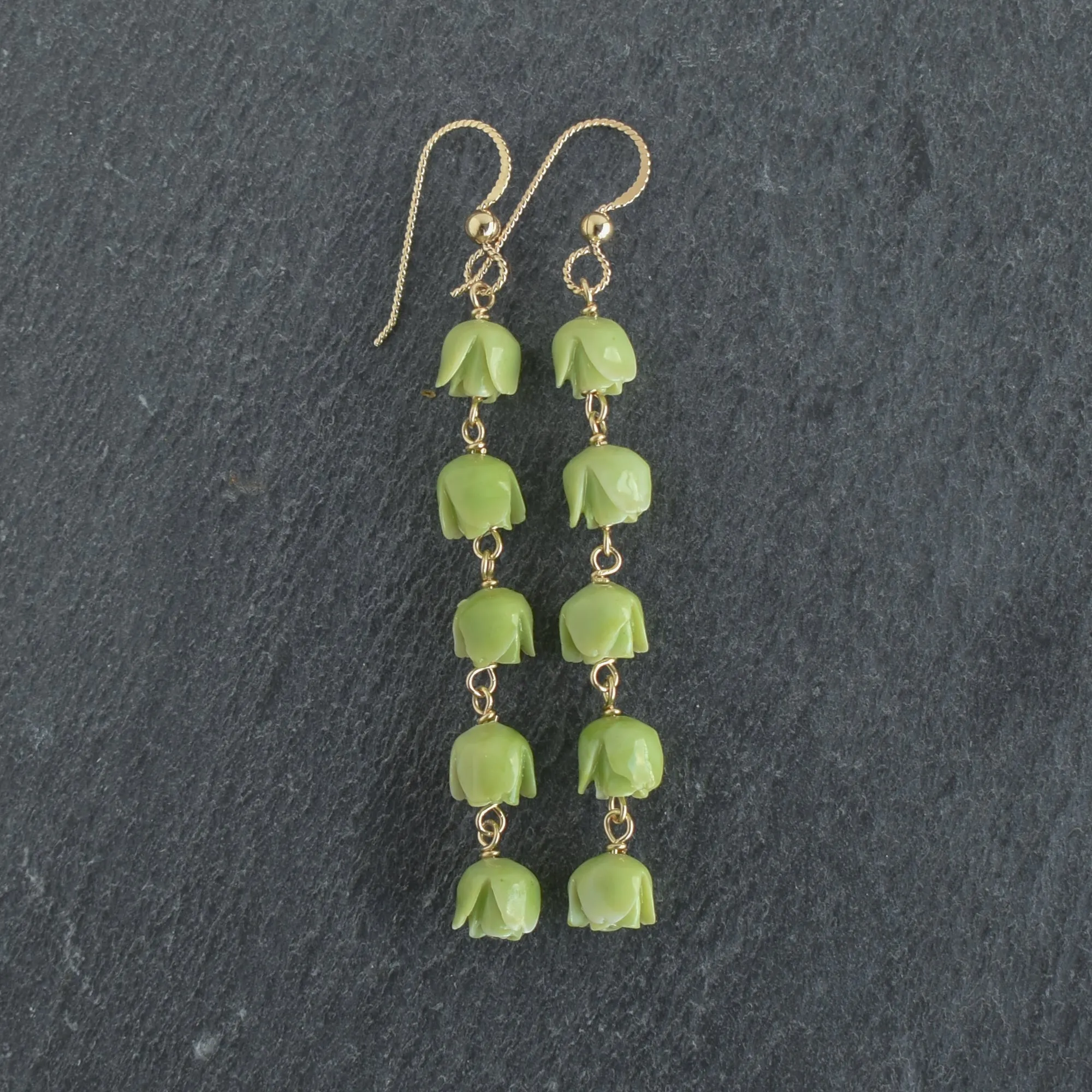 Dangling Five Linked Pakalana Earrings