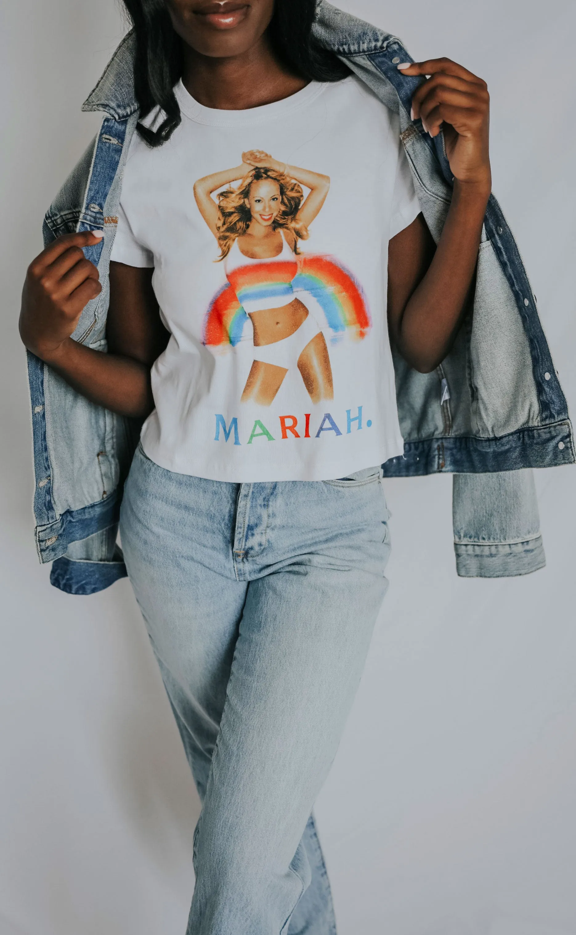 daydreamer: mariah carey rainbow shrunken tee