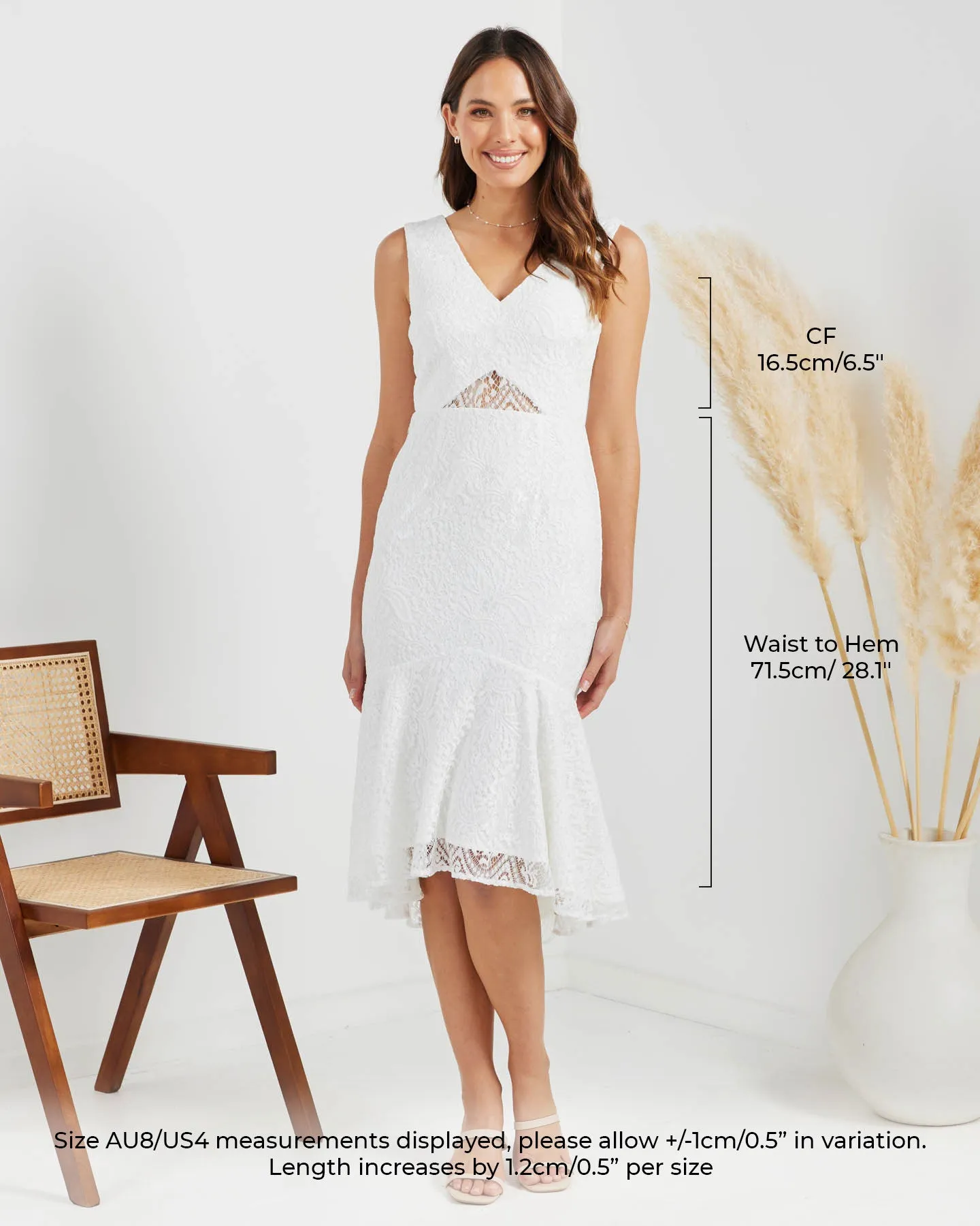 Delna Dress-White