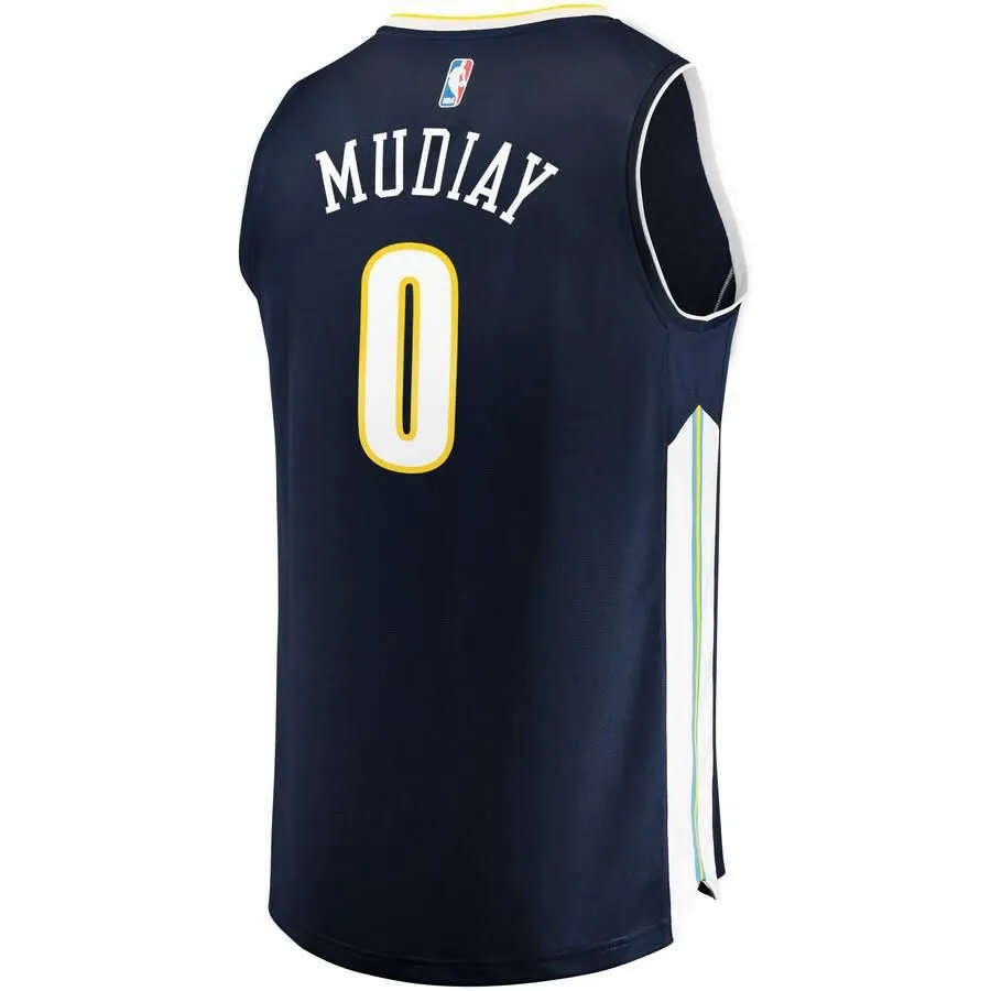 Denver Nuggets Emmanuel Mudiay Fanatics Branded Replica Fast Break Icon Jersey Kids - Navy | Ireland C3703X5