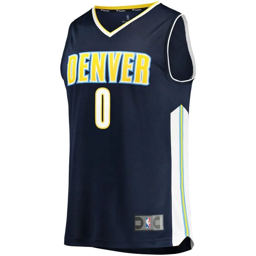 Denver Nuggets Emmanuel Mudiay Fanatics Branded Replica Fast Break Icon Jersey Kids - Navy | Ireland C3703X5