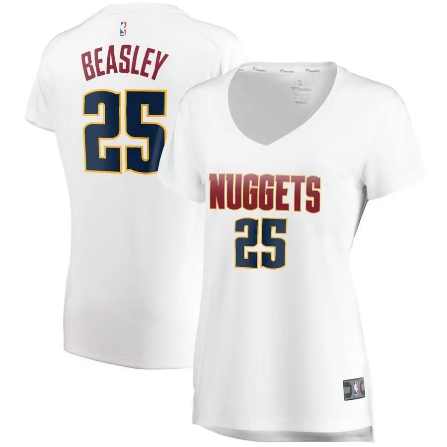 Denver Nuggets Malik Beasley Fanatics Branded Fast Break Player Association Jersey Womens - White | Ireland V6474T1