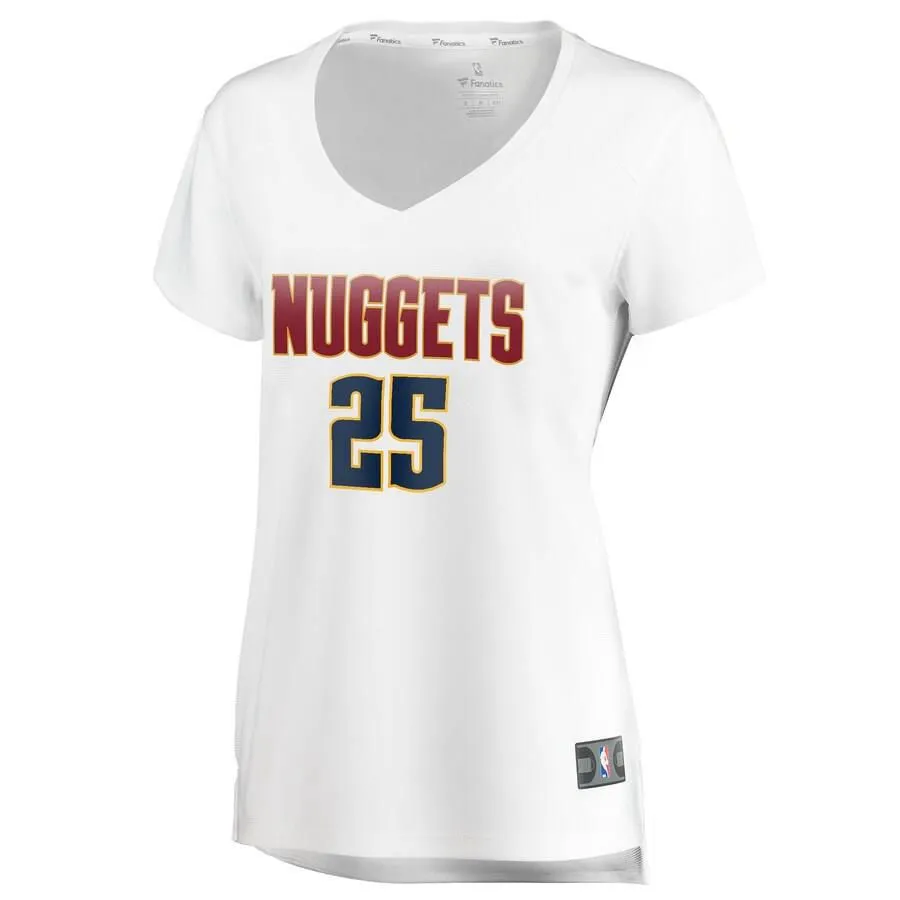 Denver Nuggets Malik Beasley Fanatics Branded Fast Break Player Association Jersey Womens - White | Ireland V6474T1