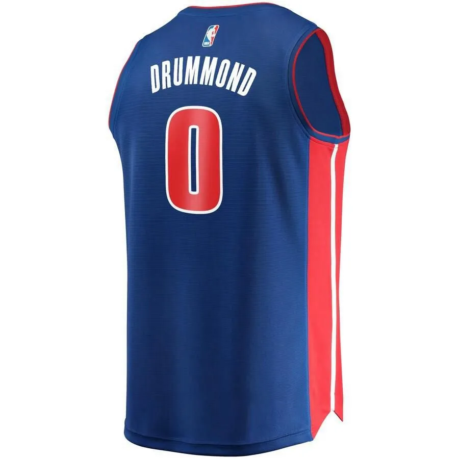 Detroit Pistons Andre Drummond Fanatics Branded Replica Fast Break Icon Jersey Kids - Blue | Ireland R1915N1