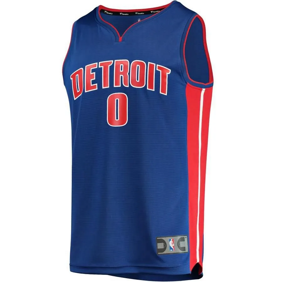 Detroit Pistons Andre Drummond Fanatics Branded Replica Fast Break Icon Jersey Kids - Blue | Ireland R1915N1